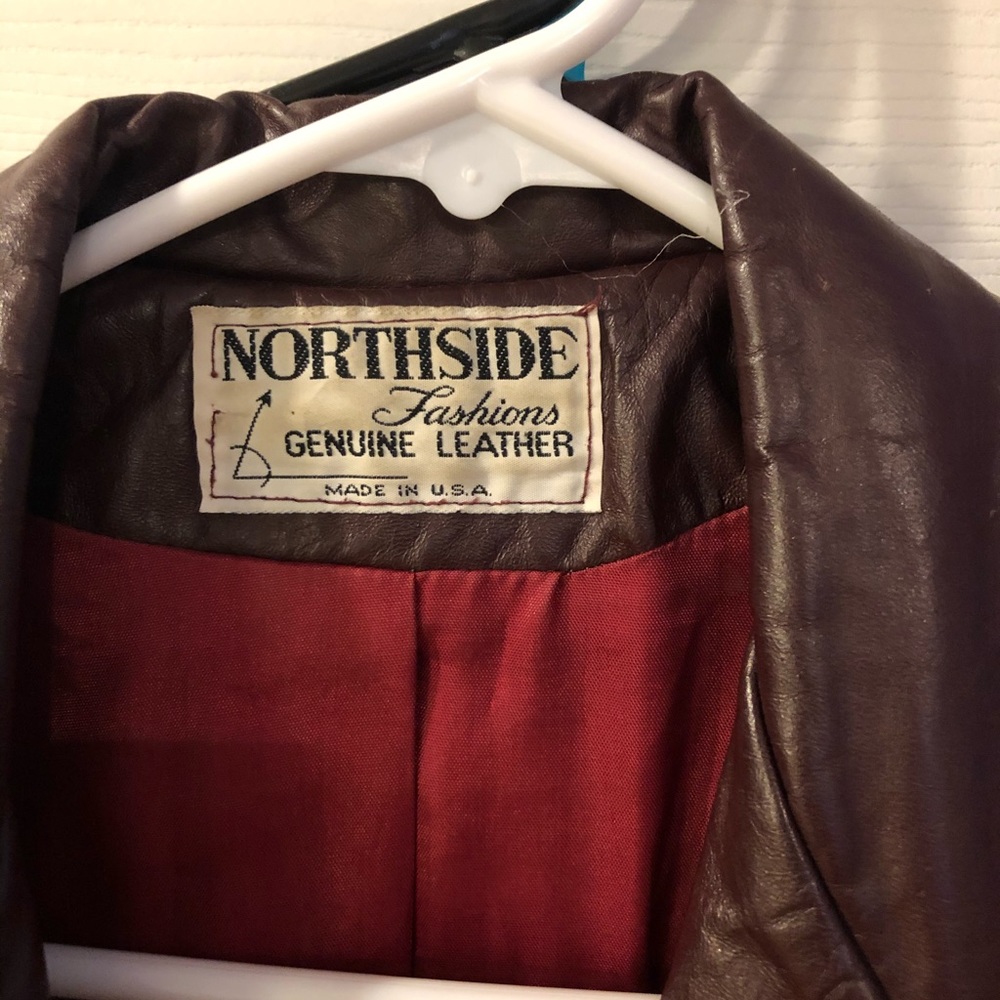 Brown leather jacket